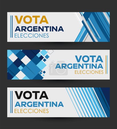 Ilustración de Vota Argentina Elecciones, Vote Argentina Elecciones diseño de texto en español. - Imagen libre de derechos