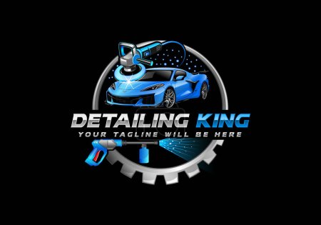 Car detailing logo auto detailing logo car polish logo car service logo car wash logo car cleaning logo vector