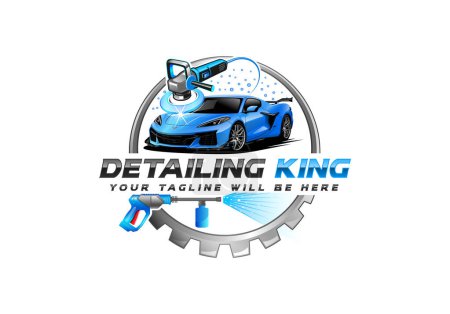Ilustración de Logo auto detalle logo auto detalle logo car polish logo car service logo car wash logo car cleaning logo vector - Imagen libre de derechos