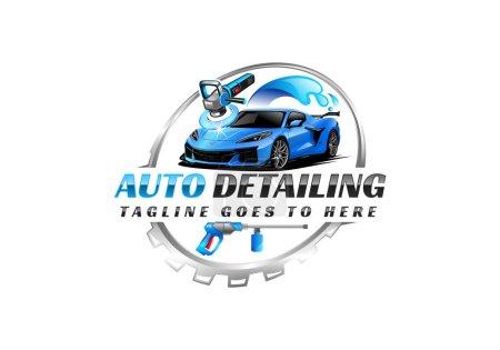 Auto-Detaillierung Logo Auto-Detaillierung Logo Auto-Politur-Logo Auto-Service-Logo Autowäsche-Logo Autoreinigung Logo-Vektor