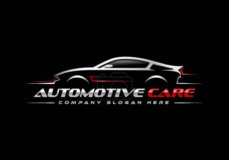 Illustration for Car logo automotive logo car wash logo car detailing logo sports car logo service logo automobile logo vector - Royalty Free Image
