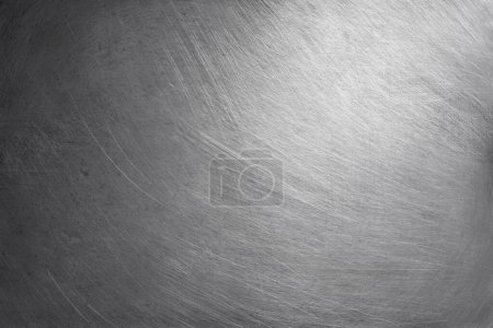 Téléchargez les photos : Fond de texture métallique aluminium, rayures sur acier inoxydable poli. - en image libre de droit