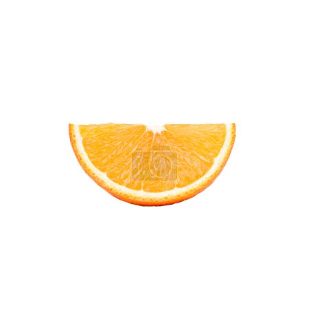 Photo for Fresh Slice Orange fruit isolated on white - Royalty Free Image