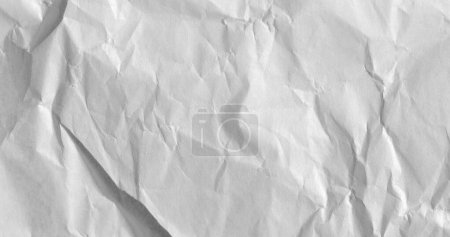 Photo for Old white crumpled poster, creased paper texture, blank placard backdrop text space. - Royalty Free Image