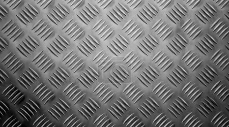 Photo for Steel diamond plate texture with copy space - Royalty Free Image