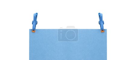 Blue poster on a white background with copy space. Frame mockup to showcase