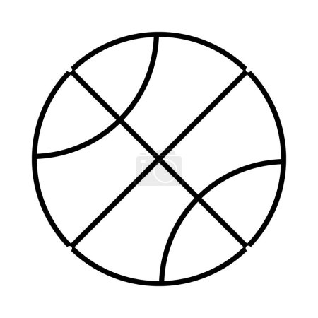 Vector Basketball Ball line icon.