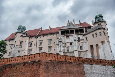 the imposing Wawel Royal Castle in Krakow, Poland, renowned for its mix of medieval and Renaissance architecture