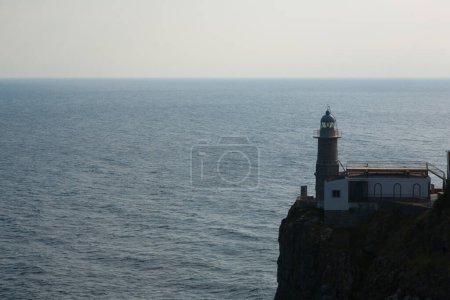 Photo for Cape Santa Catalina lighthouse view, Lekeitio, Spain. Beautiful spanish landscape - Royalty Free Image