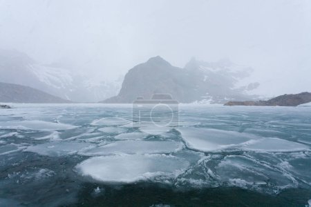 Téléchargez les photos : Vue sur Laguna de Los Tres. Lagune gelée. Montagne Fitz Roy, Patagonie, Argentine - en image libre de droit
