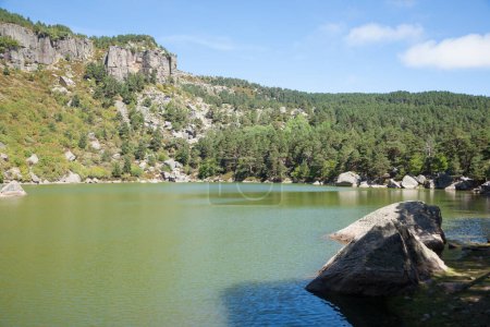 Photo for Black lagoon in Castile and Leon region, Spain. Lagoon landscape. Laguna Negra - Royalty Free Image