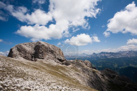 Sass de Putia top view, dolomites landscape. Italian dolomites