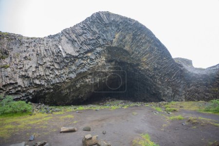 Téléchargez les photos : Islande paysage. Parc national de Jokulsargljufur un jour de pluie, Islande - en image libre de droit