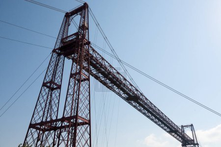 Stahltransporterbrücke. Vizcaya-Brücke zwischen Portugalete und Las Arenas, Spanien