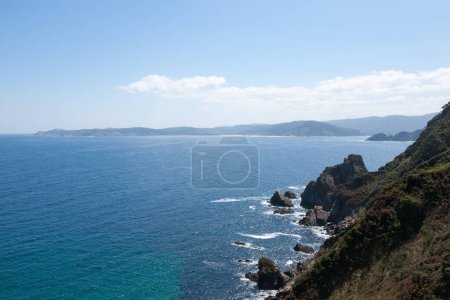 Toxido viewpoint landscape, Galicia, Spain. Spanish coastline panorama