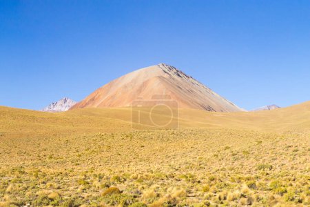Paysage montagneux bolivien, Bolivie.Vue sur le plateau andin.San Antonio volcan