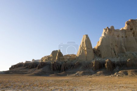 Landschaft des Airakty Shomanai-Gebirges, Region Mangystau, Kasachstan. Zentralasien-Reise