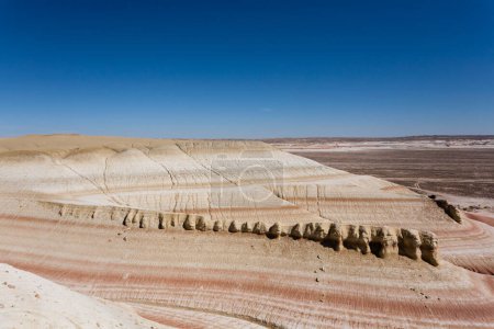Mangystau desert landmark, Kyzylkup plateau, Kazakhstan. Central asia landscape