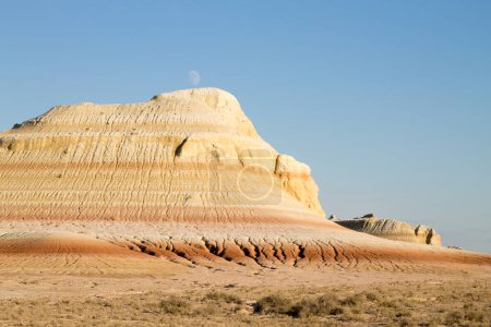 Photo for Mangystau desert landmark, Kyzylkup area, Kazakhstan. Rock strata formations - Royalty Free Image