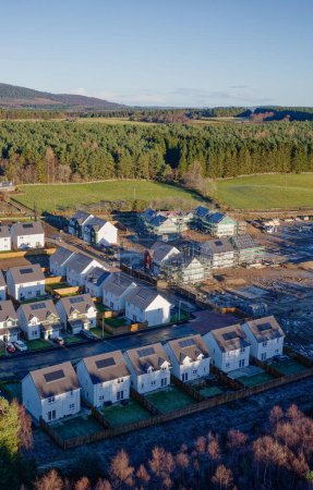 Foto de Nuevas casas de construcción de viviendas para aumentar la demanda en las zonas rurales Reino Unido - Imagen libre de derechos