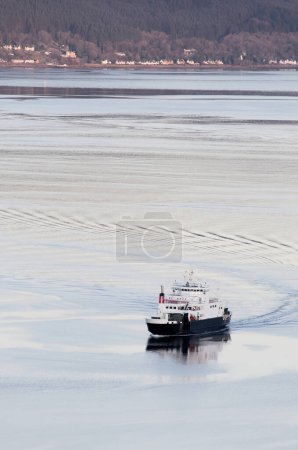 Photo for Ferry arriving at Gourock from Dunoon in Scotland, UK - Royalty Free Image