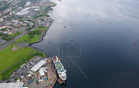 Photo for New ferry on the River Clyde at Port Glasgow UK - Royalty Free Image