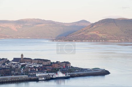 Photo for Gourock aerial view from Lyle Hill in Greenock, Inverclyde, UK - Royalty Free Image