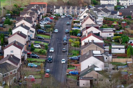Téléchargez les photos : Développement immobilier en banlieue vue aérienne Royaume-Uni - en image libre de droit
