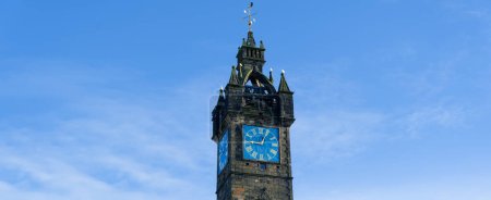 Photo for Tolbooth Clock Steeple Tower in Merchant City area of Glasgow - Royalty Free Image