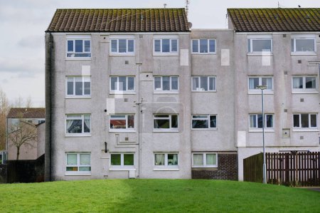 Photo for Council flats in poor housing estate in Glasgow UK - Royalty Free Image