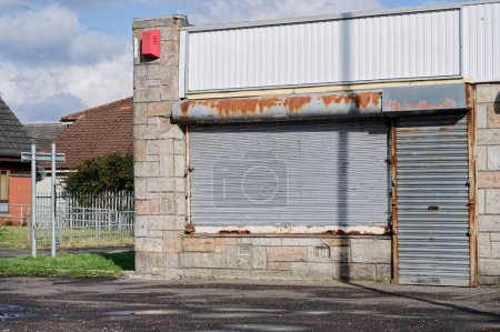 Volets de vitrine fermés en raison de la fermeture des entreprises Royaume-Uni