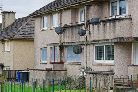 Ratswohnungen in Armensiedlung in Glasgow verlassen