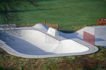 Concrete skatepark recently opened in Banchory UK