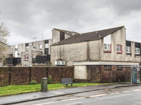 Council flats in poor housing estate left abandoned in Glasgow UK