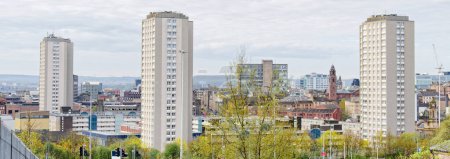 High rise council flats in Glasgow city UK