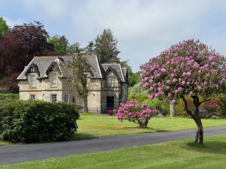 Luxury houses in tranquil Quarriers Village in Scotland UK