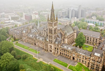 La universidad de Glasgow vista desde arriba Reino Unido
