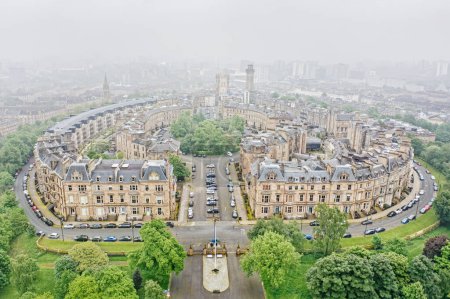 Park Quadrant zona residencial de lujo de Glasgow Reino Unido
