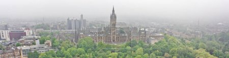 The university of Glasgow viewed from above UK