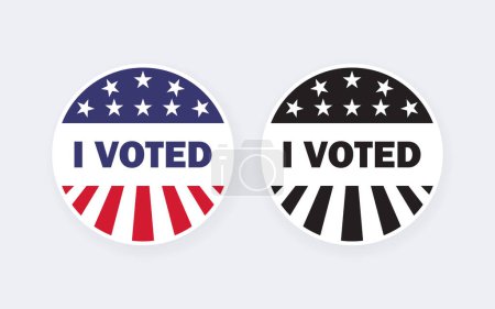 Ikonen, die ich gewählt habe. Wahl- und Wahlsymbole. Wählen bei Wahlen. Vektorskalierbare Grafik