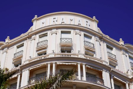 Photo for Cannes , paca  France - 08 09 2022 : Miramar located on famous city La Croisette Boulevard in Cannes French Riviera - Royalty Free Image