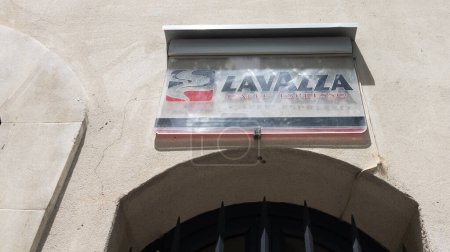Photo for Bordeaux , Aquitaine  France - 10 30 2022 : lavazza cafe espresso coffee shop sign logo cafe coffee makers text brand on facade entrance - Royalty Free Image
