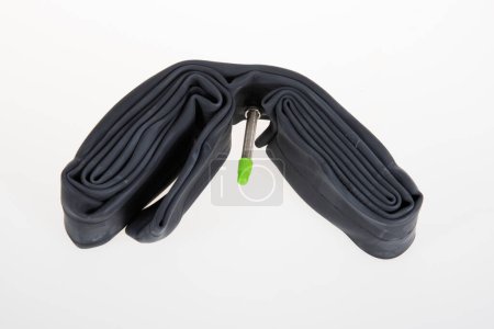 Photo for New bicycle inner tube bike on white background - Royalty Free Image