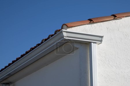Photo for House with New Seamless Aluminum Rain Gutters home facade outdoor - Royalty Free Image