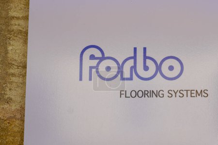 Photo for Bordeaux , Aquitaine  France - 04 10 2023 : forbo flooring systems logo brand and sign text global manufacturer of high-quality commercial and residential floor coverings from Netherlands - Royalty Free Image