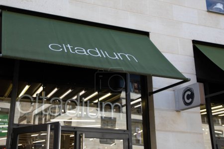 Photo for Bordeaux ,  Aquitaine France - 04 17 2023 : Citadium logo sign and brand text facade clothes store of Footwear boutique Sport Clothing Fashion shop - Royalty Free Image