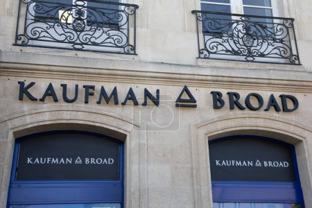 Photo for Lyon , Aura France - 04 24 2023 : Kaufman & Broad office sign logo and brand text facade signboard us agency homebuilding company KB Home homebuilder - Royalty Free Image