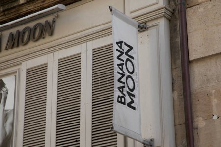 Foto de Burdeos, Aquitania Francia - 06 06 2023: Banana moon logo brand facade and text sign chain female underwear front of shop of swimwear women store - Imagen libre de derechos
