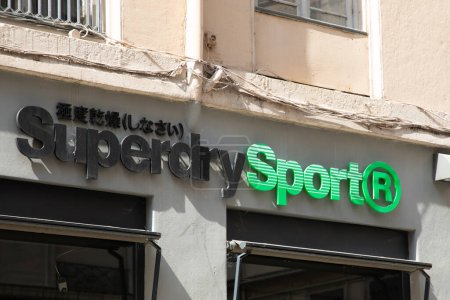 Photo for Bordeaux , Aquitaine  France - 03 12 2022 : Superdry sport store logo sign facade shop london British international branded clothes chain company text brand - Royalty Free Image