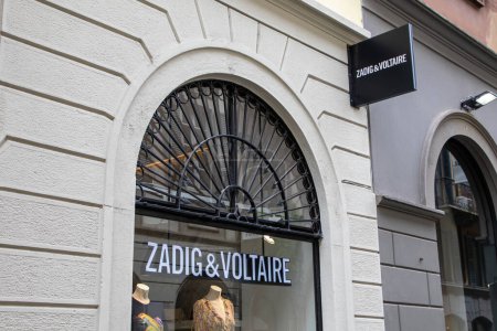 Photo for Milan , Italy  - 07 10 2023 : Zadig & Voltaire store chain clothing brand logo and text sign of shop luxury boutique facade - Royalty Free Image